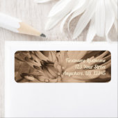 Dahlia Flower Up in Sepia Address Etiket (Insitu)