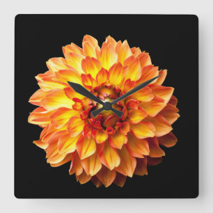 Dahlia flower vierkante klok