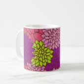 Dahlia Flowers, Colorful Flowers, Jouw naam Koffiemok (Voorkant links)