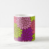 Dahlia Flowers, Colorful Flowers, Jouw naam Koffiemok (Center)