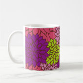 Dahlia Flowers, Colorful Flowers, Jouw naam Koffiemok (Links)