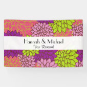 Dahlia Flowers, Colorful Flowers, Vow Renewal Spandoek (Horizontaal)