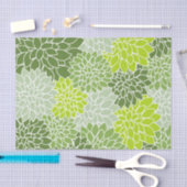 Dahlia Flowers, Flowers Pattern, Green Dahlia Tissuepapier (Craft)