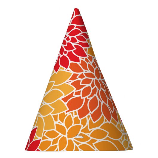 Dahlia Flowers, Flowers Pattern, Oranje Dahlia Feesthoedjes (Rechts)