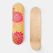 Dahlia Flowers, Flowers Pattern, Oranje Dahlia Skateboard (Voorkant)