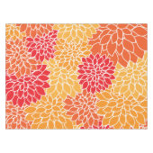 Dahlia Flowers, Flowers Pattern, Oranje Dahlia Tafelkleed (Voorkant (Horizontaal))