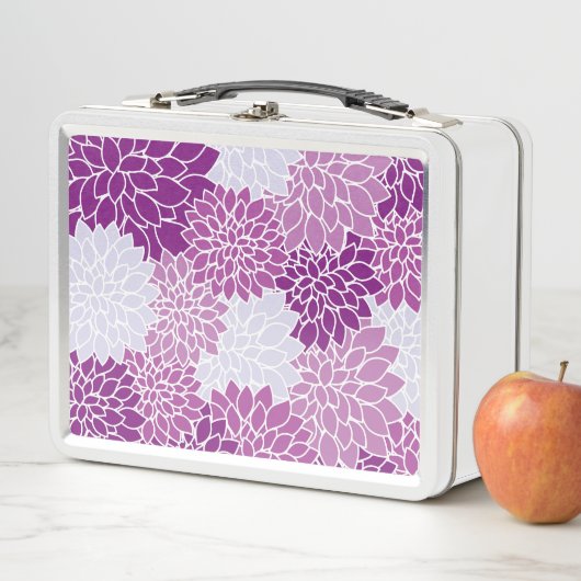 Dahlia Flowers, Flowers Pattern, Paarse Dahlia (In situ)