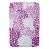 Dahlia Flowers, Flowers Pattern, Paarse Dahlia Badmat (Voorkant Verticaal)