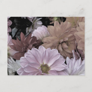 Dahlia Garden Flowers Floral Abstract Briefkaart
