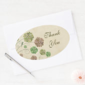 Dahlia Garden Wedding Bedankt Oval Sticker (Envelop)