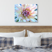 DAHLIA: Geel en zalm — Canvas Afdruk (Insitu (Slaapkamer))