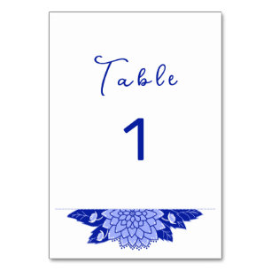 Dahlia Gepersonaliseerde Trouwtafel Nummer Kaart