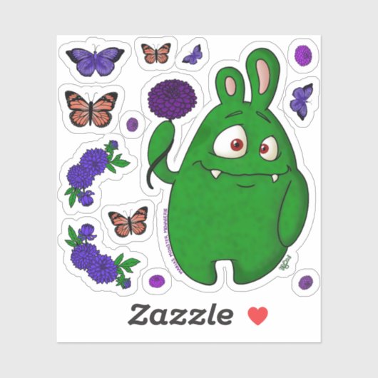 Dahlia het monster, sticker set (Vel)