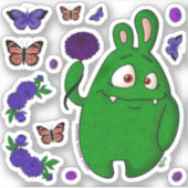 Dahlia het monster, sticker set (Voorkant)