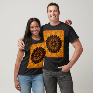 Dahlia in zwart boheemse bloem grafische afbeeldin t-shirt