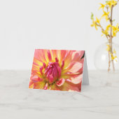 Dahlia jaune et rose 4x6 carte pour notes (Fleur jaune)