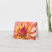 Dahlia jaune et rose 4x6 carte pour notes (Devant)