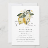 DAHLIA Lemon Citrus Fruit Summer Baby shower Kaart (Voorkant)