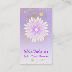 *~* Dahlia Mandala Pastel Lavender Pink AP2 Visitekaartje