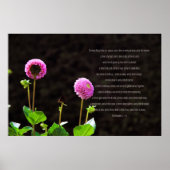Dahlia met ecclesiastes verses poster (Voorkant)