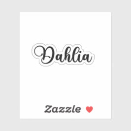 Dahlia Naam - Handgeschreven kalligrafie Sticker
