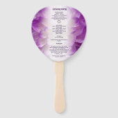 Dahlia Paars Lavender Floral Wedding Programme Handwaaier (Achterkant)