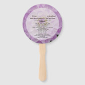 Dahlia Paarse Lavendel Bloem Bruidsprogramma Handwaaier (Voorkant)