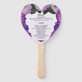 Dahlia Paarse Lavendel Bloemen Trouwprogramma Fan Handwaaier (Voorkant)