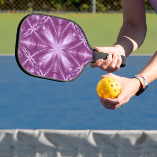 Dahlia Paarse Milky White Clouds Abstract Patroon Pickleball Paddle