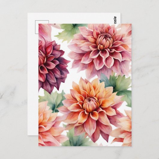 Dahlia Painting Briefkaart (Voorkant / Achterkant)