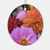 Dahlia Petals kerstversier Keramisch Ornament (Links)