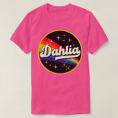 Dahlia regenboog in ruimte  stijl t-shirt (Design voorkant)