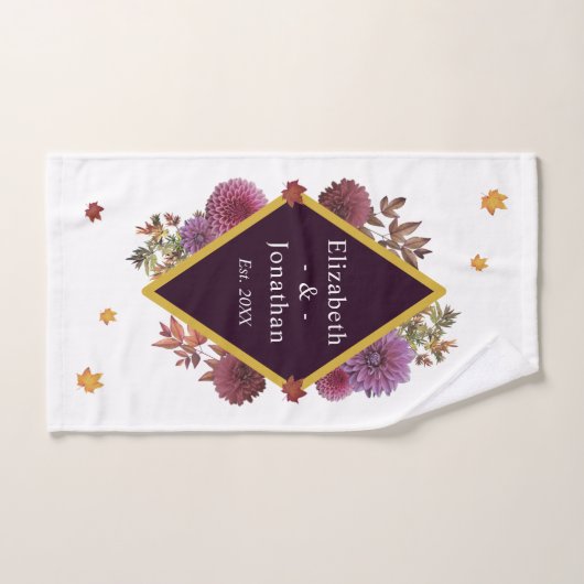 Dahlia romantique d'automne (Serviette à main)