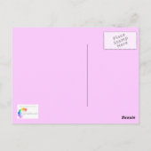 Dahlia rose blanc - Carte postale (Dos)