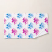 Dahlia Rose, Dahla Bleue, Motif Floral, Fleurs (Serviette à main)