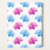 Dahlia Rose, Dahla Bleue, Motif Floral, Fleurs (Dos)