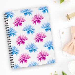 Dahlia rose, Dahlia bleu, Motif floral, Fleurs
