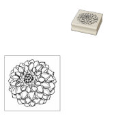 Dahlia rubberstempel 	rubberstempel (Gestempeld)