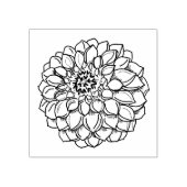 Dahlia rubberstempel 	rubberstempel (Afrduk)