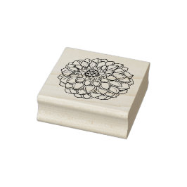 Dahlia rubberstempel 	rubberstempel
