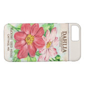 Dahlia Seed Packet Case-Mate iPhone Case (Achterkant (Horizontaal))