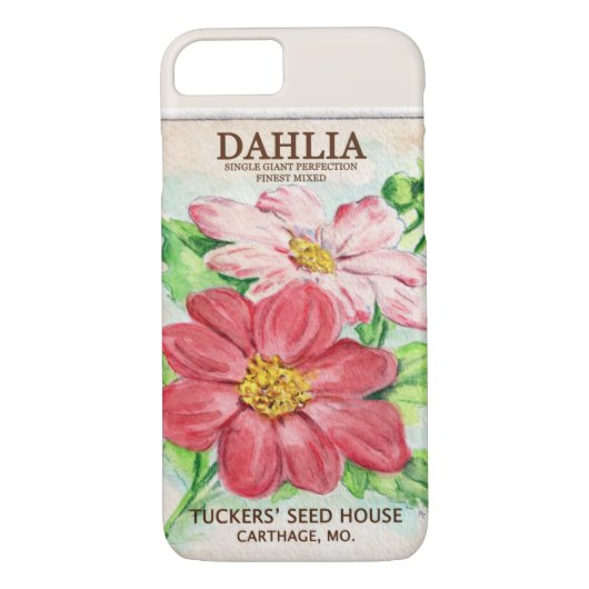 Dahlia Seed Packet Case-Mate iPhone Case (Achterkant)