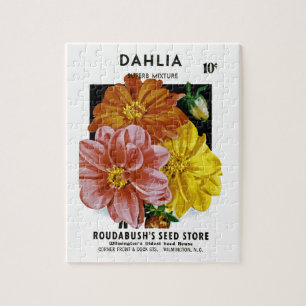 Dahlia  Seed Packet Legpuzzel