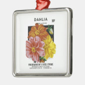 Dahlia  Seed Packet Metalen Ornament (Links)