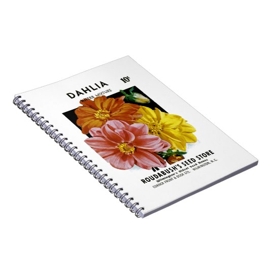 Dahlia Seed Packet Notitieboek (Rechterzijde)
