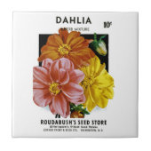 Dahlia  Seed Packet Tegeltje (Voorkant)