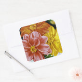 Dahlia  Seed Packet Vierkante Sticker (Envelop)