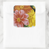 Dahlia  Seed Packet Vierkante Sticker (Tas)
