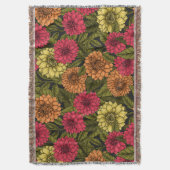 Dahlia tuin deken (Voorkant Verticaal)