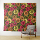 Dahlia tuin wandkleed (In Situ (horizontaal))